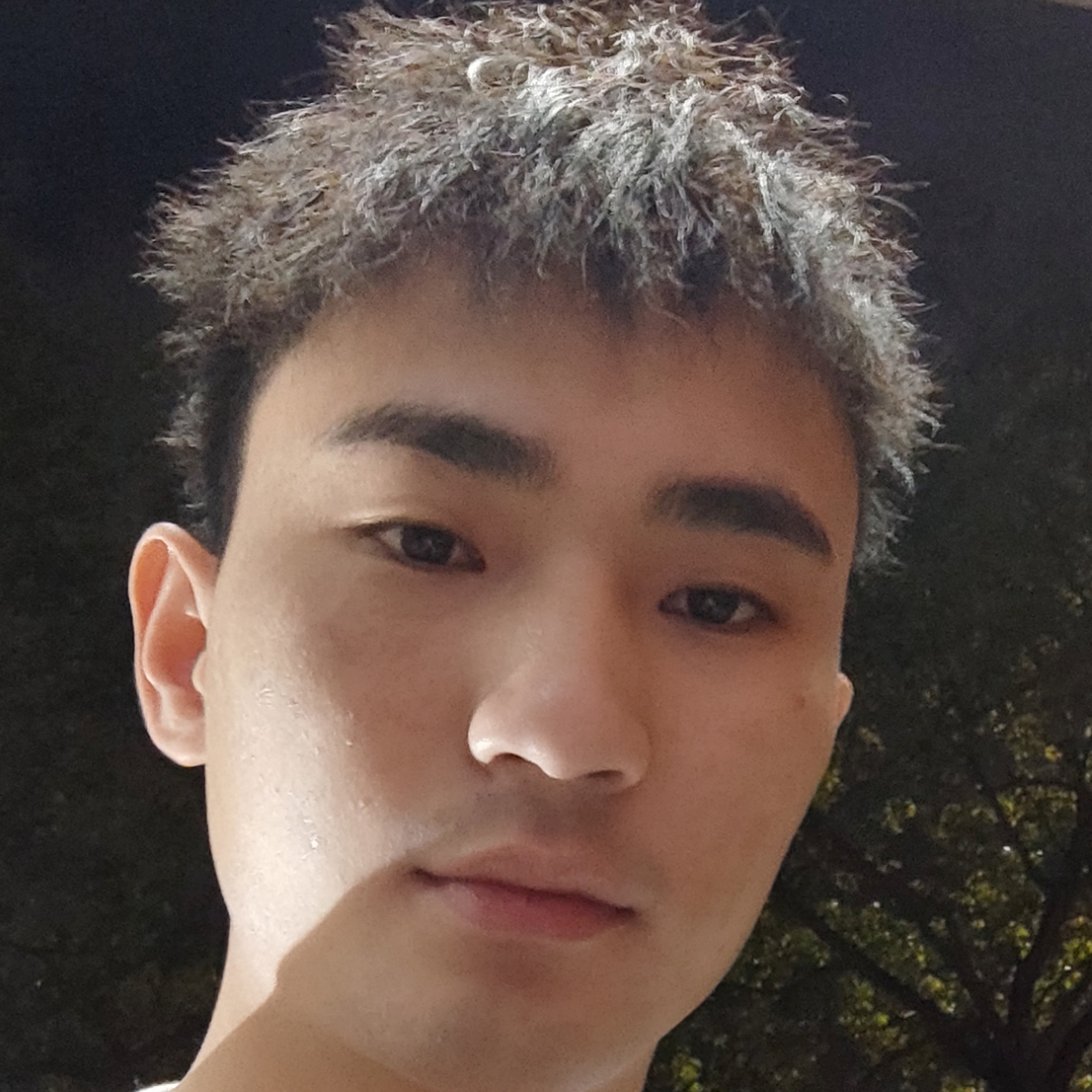 好奇的酷哥的照片