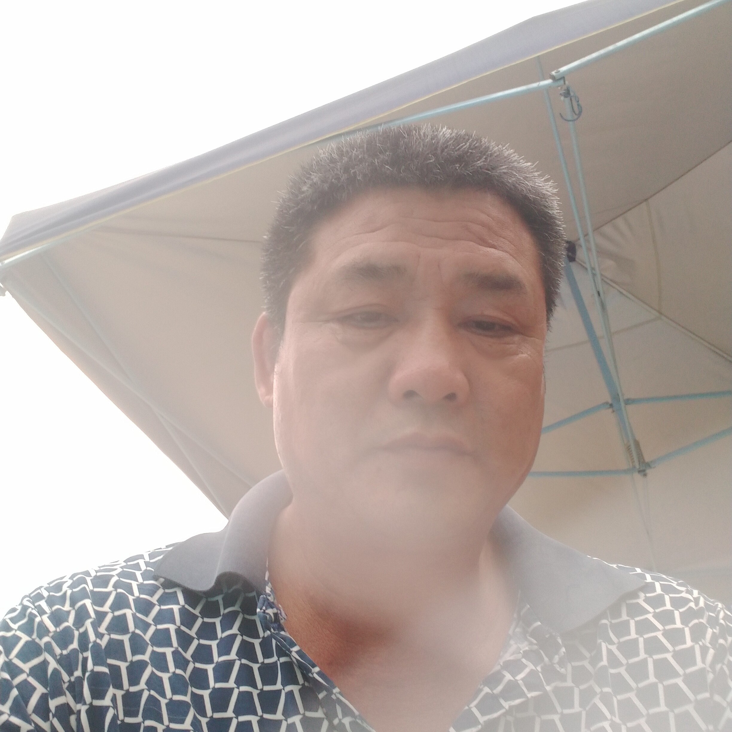 大山蹙眉俏皮的照片