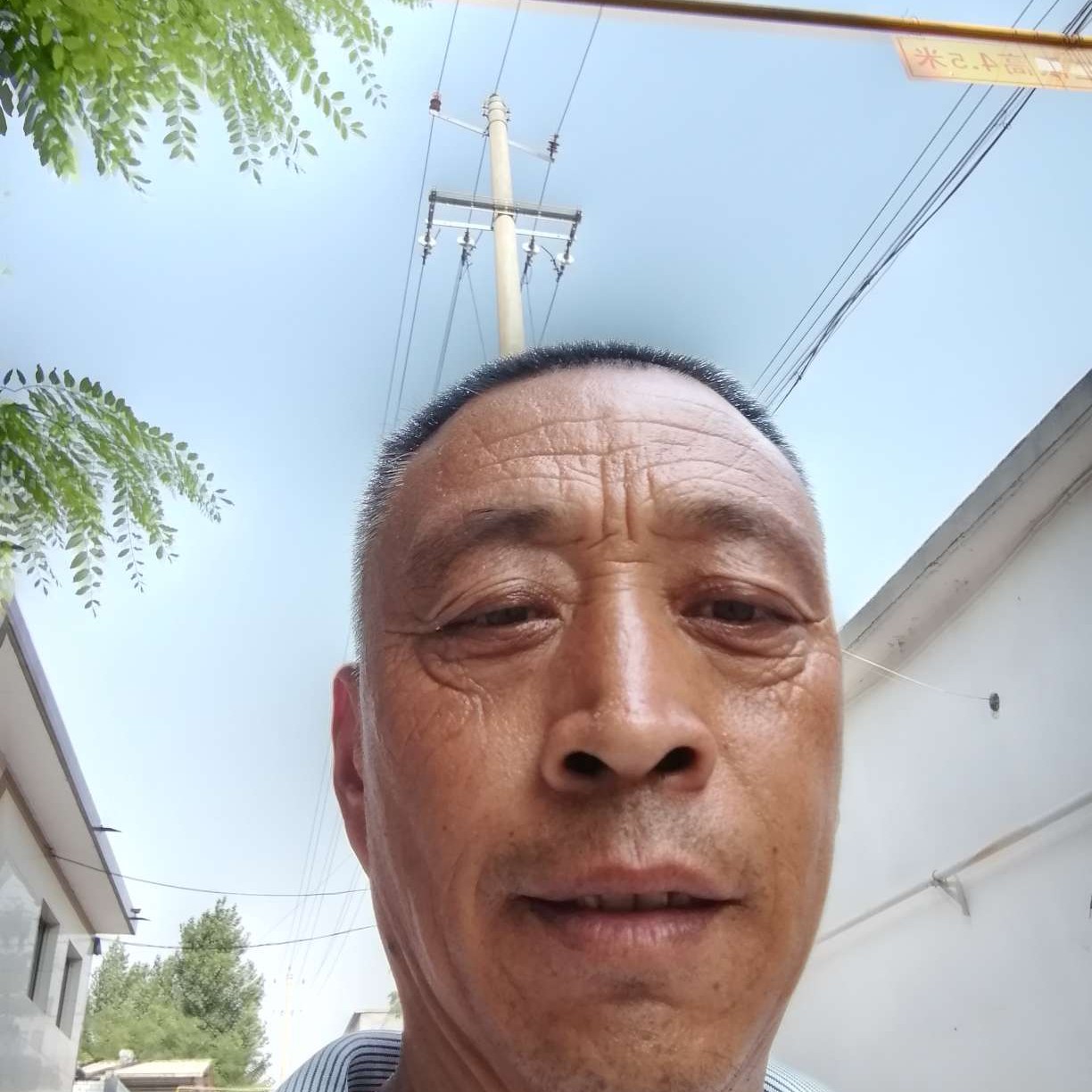 留胡子等待砖头的照片